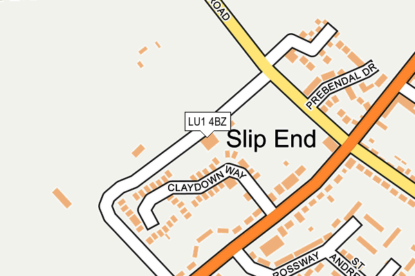LU1 4BZ map - OS OpenMap – Local (Ordnance Survey)