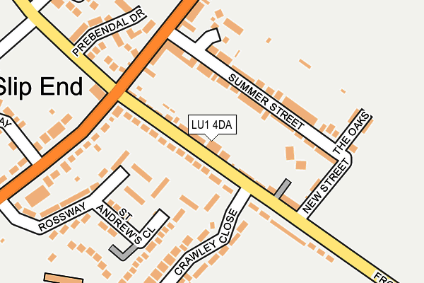 LU1 4DA map - OS OpenMap – Local (Ordnance Survey)