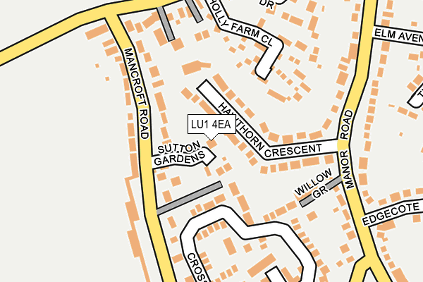 LU1 4EA map - OS OpenMap – Local (Ordnance Survey)