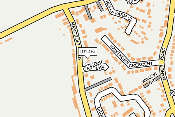 LU1 4EJ map - OS OpenMap – Local (Ordnance Survey)