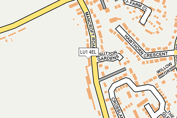 LU1 4EL map - OS OpenMap – Local (Ordnance Survey)