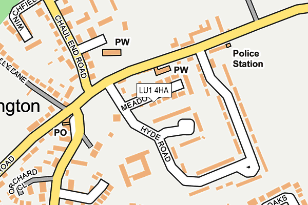 LU1 4HA map - OS OpenMap – Local (Ordnance Survey)