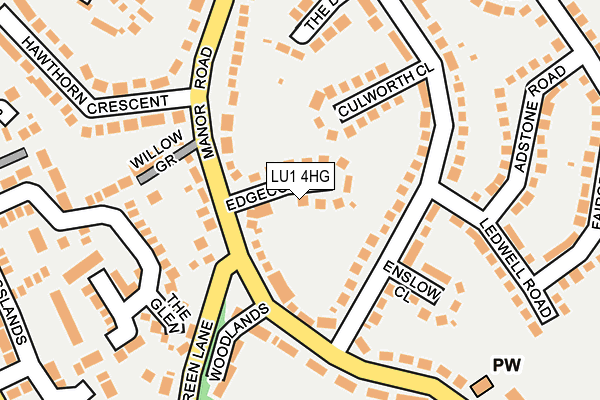 LU1 4HG map - OS OpenMap – Local (Ordnance Survey)