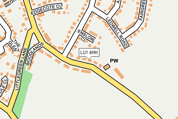 LU1 4HH map - OS OpenMap – Local (Ordnance Survey)