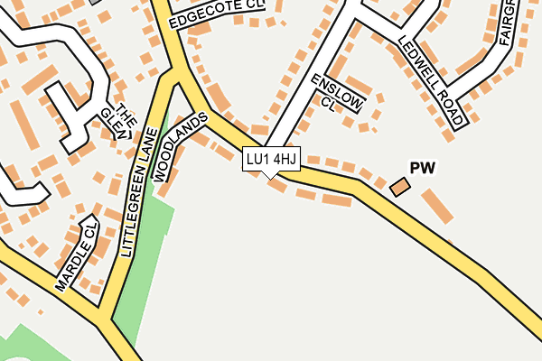 LU1 4HJ map - OS OpenMap – Local (Ordnance Survey)