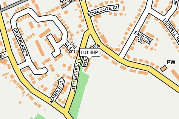 LU1 4HP map - OS OpenMap – Local (Ordnance Survey)