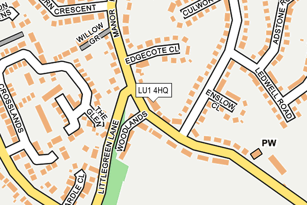 LU1 4HQ map - OS OpenMap – Local (Ordnance Survey)