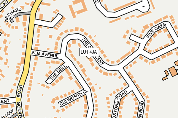 LU1 4JA map - OS OpenMap – Local (Ordnance Survey)