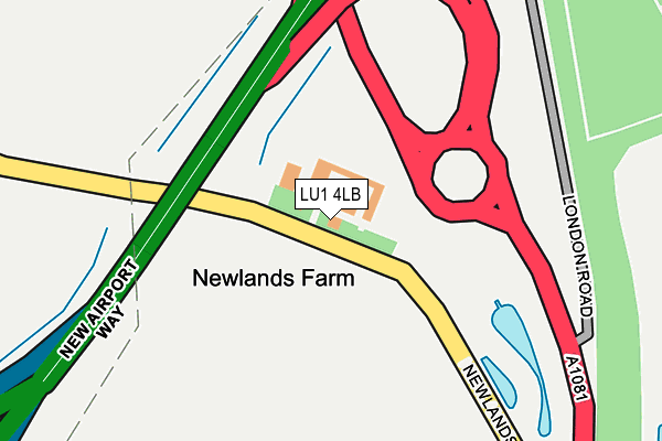 LU1 4LB map - OS OpenMap – Local (Ordnance Survey)