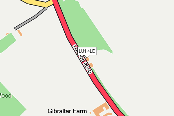 LU1 4LE map - OS OpenMap – Local (Ordnance Survey)