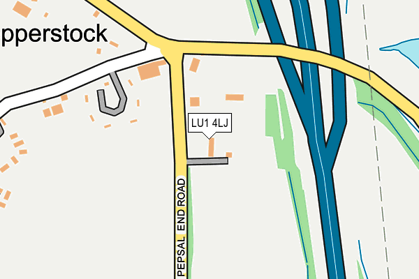 LU1 4LJ map - OS OpenMap – Local (Ordnance Survey)
