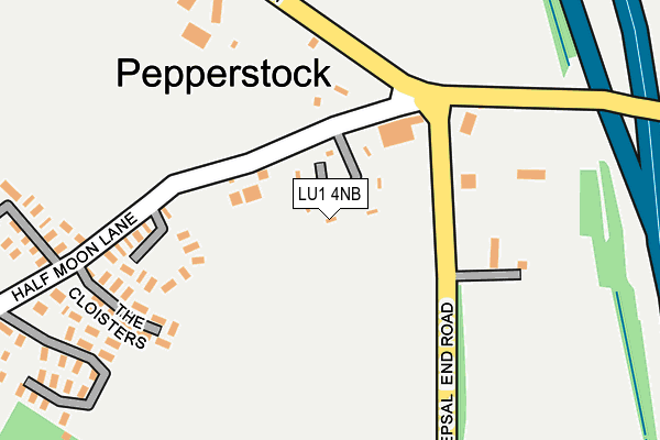 LU1 4NB map - OS OpenMap – Local (Ordnance Survey)