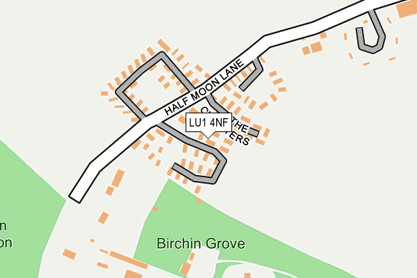 LU1 4NF map - OS OpenMap – Local (Ordnance Survey)