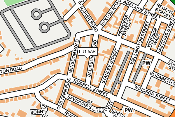 LU1 5AR map - OS OpenMap – Local (Ordnance Survey)