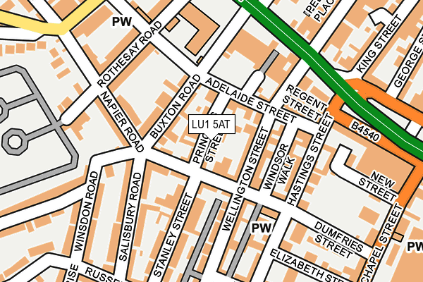 LU1 5AT map - OS OpenMap – Local (Ordnance Survey)