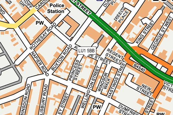 LU1 5BB map - OS OpenMap – Local (Ordnance Survey)