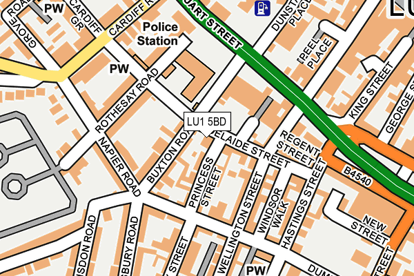 LU1 5BD map - OS OpenMap – Local (Ordnance Survey)