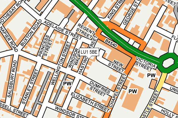 LU1 5BE map - OS OpenMap – Local (Ordnance Survey)