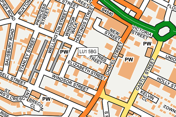 LU1 5BG map - OS OpenMap – Local (Ordnance Survey)