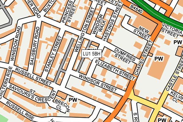 LU1 5BH map - OS OpenMap – Local (Ordnance Survey)