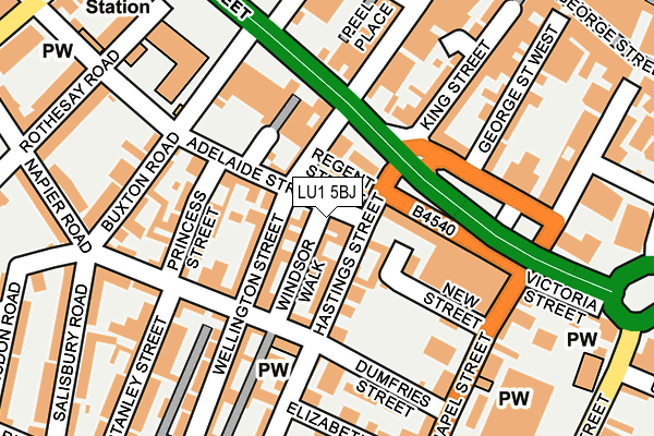 LU1 5BJ map - OS OpenMap – Local (Ordnance Survey)