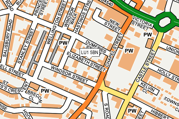LU1 5BN map - OS OpenMap – Local (Ordnance Survey)