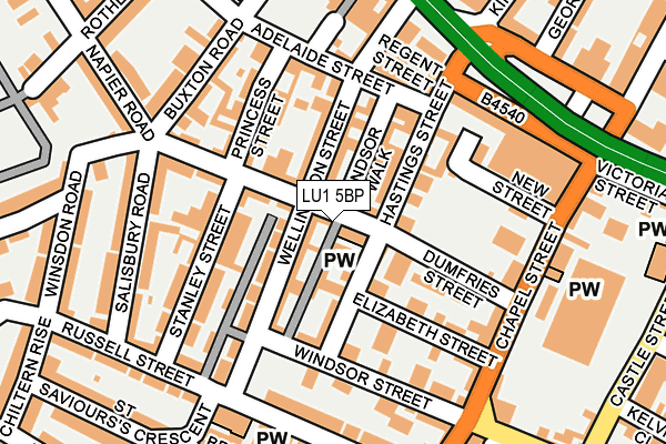 LU1 5BP map - OS OpenMap – Local (Ordnance Survey)