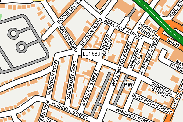 LU1 5BU map - OS OpenMap – Local (Ordnance Survey)