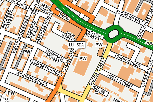 LU1 5DA map - OS OpenMap – Local (Ordnance Survey)
