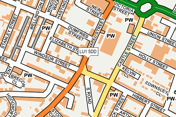 LU1 5DD map - OS OpenMap – Local (Ordnance Survey)