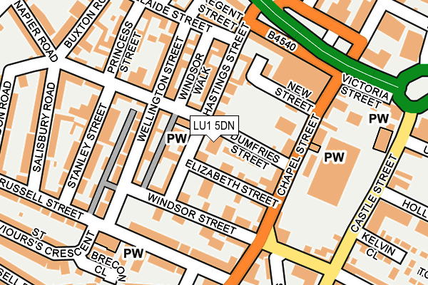 LU1 5DN map - OS OpenMap – Local (Ordnance Survey)