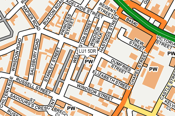 LU1 5DR map - OS OpenMap – Local (Ordnance Survey)