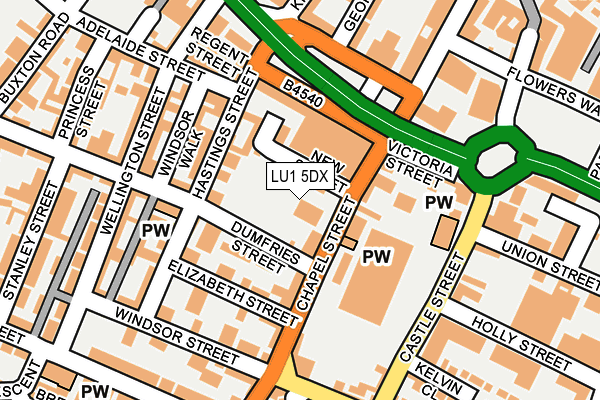 LU1 5DX map - OS OpenMap – Local (Ordnance Survey)