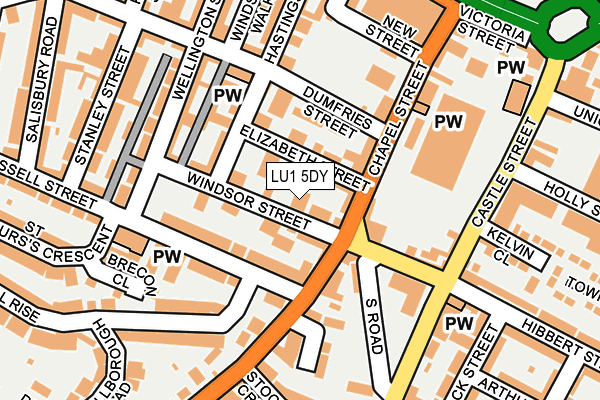 LU1 5DY map - OS OpenMap – Local (Ordnance Survey)