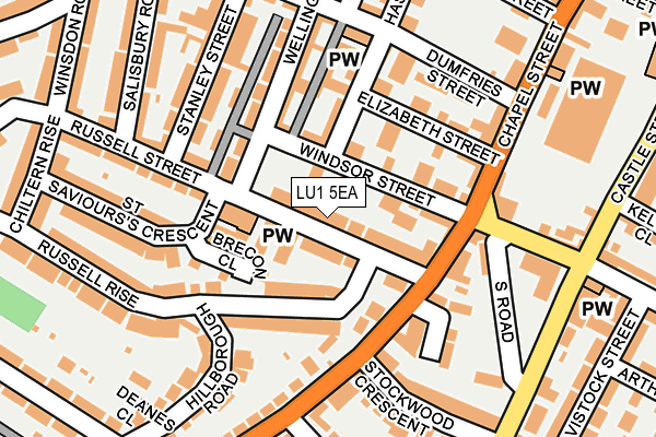 LU1 5EA map - OS OpenMap – Local (Ordnance Survey)