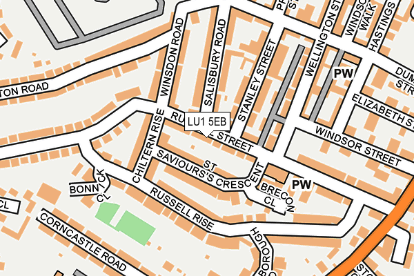 LU1 5EB map - OS OpenMap – Local (Ordnance Survey)