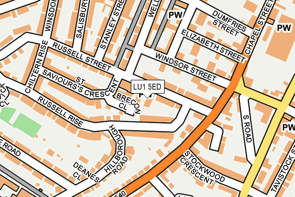 LU1 5ED map - OS OpenMap – Local (Ordnance Survey)