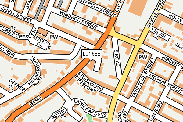 LU1 5EE map - OS OpenMap – Local (Ordnance Survey)
