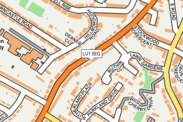 LU1 5EG map - OS OpenMap – Local (Ordnance Survey)