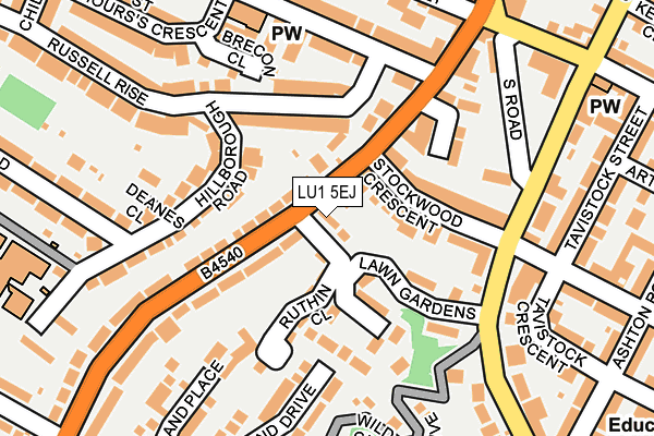 LU1 5EJ map - OS OpenMap – Local (Ordnance Survey)