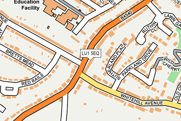 LU1 5EQ map - OS OpenMap – Local (Ordnance Survey)