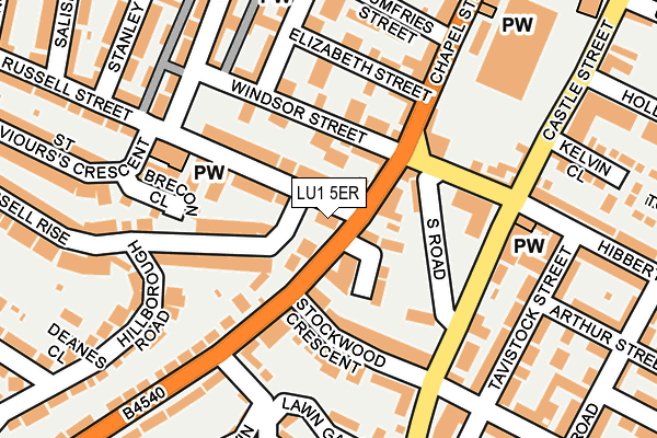 LU1 5ER map - OS OpenMap – Local (Ordnance Survey)