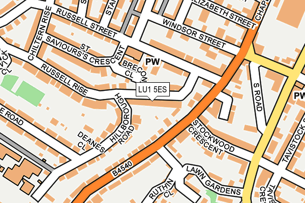 LU1 5ES map - OS OpenMap – Local (Ordnance Survey)