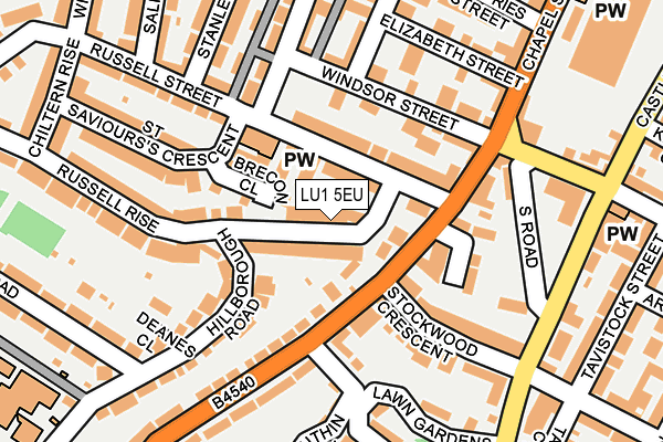 LU1 5EU map - OS OpenMap – Local (Ordnance Survey)