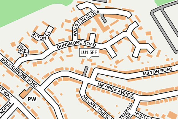 LU1 5FF map - OS OpenMap – Local (Ordnance Survey)