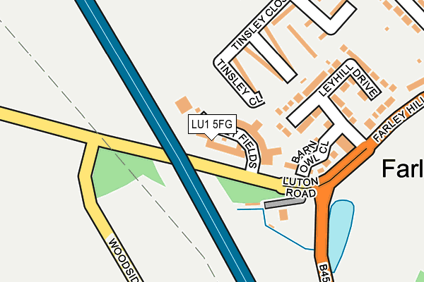 LU1 5FG map - OS OpenMap – Local (Ordnance Survey)