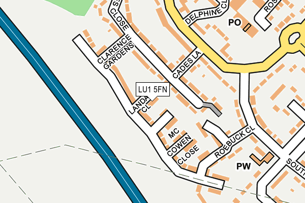 LU1 5FN map - OS OpenMap – Local (Ordnance Survey)