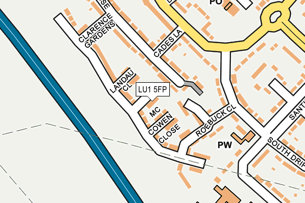 LU1 5FP map - OS OpenMap – Local (Ordnance Survey)