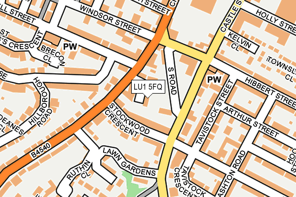 LU1 5FQ map - OS OpenMap – Local (Ordnance Survey)