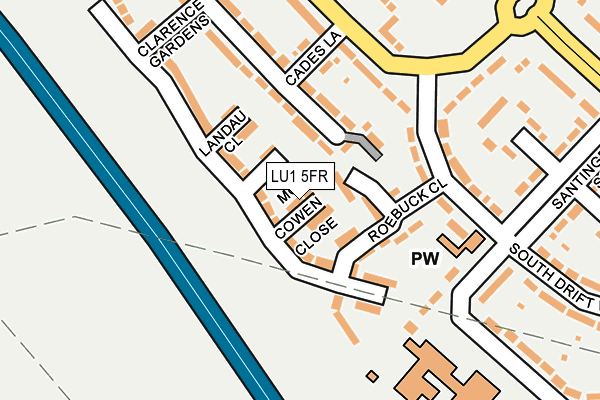 LU1 5FR map - OS OpenMap – Local (Ordnance Survey)